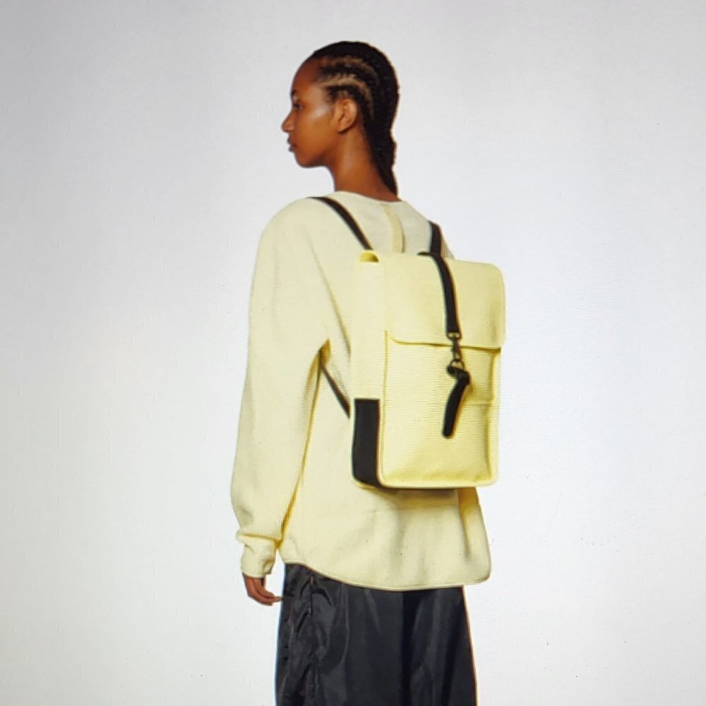 RAINS BACKPACK MINI Color: Straw (yellow) NWT Unisex - Picture 1 of 10